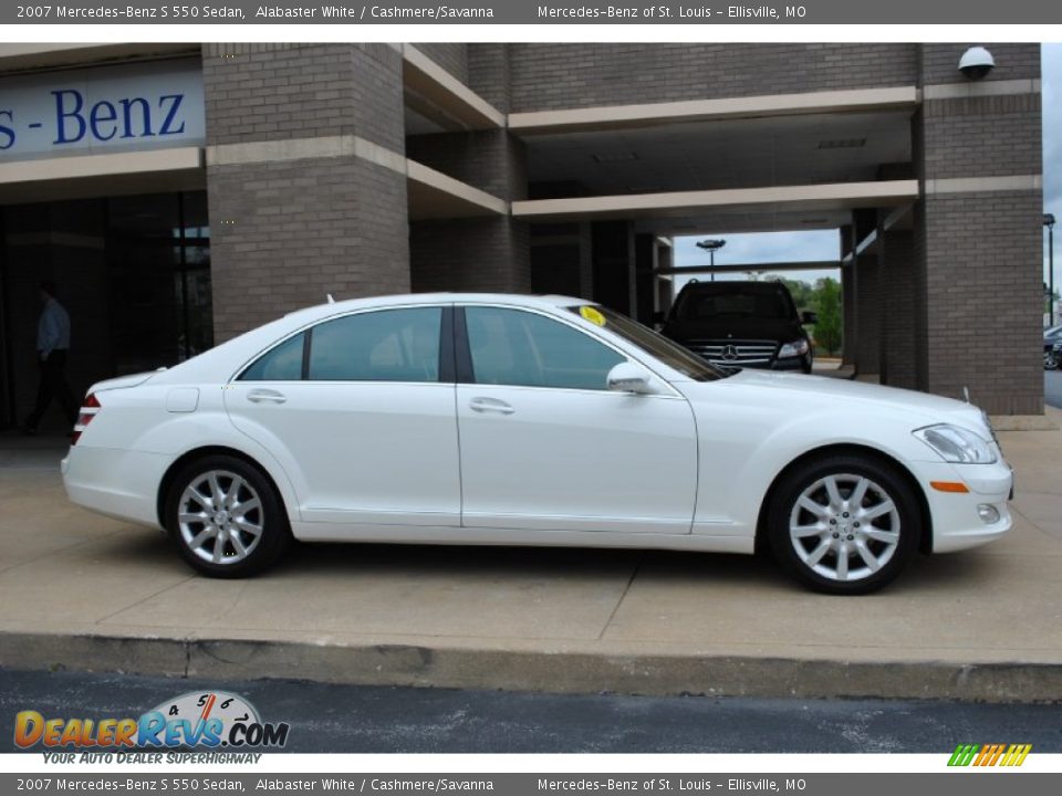 2007 Mercedes-Benz S 550 Sedan Alabaster White / Cashmere/Savanna Photo #3