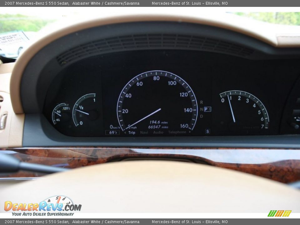 2007 Mercedes-Benz S 550 Sedan Alabaster White / Cashmere/Savanna Photo #4