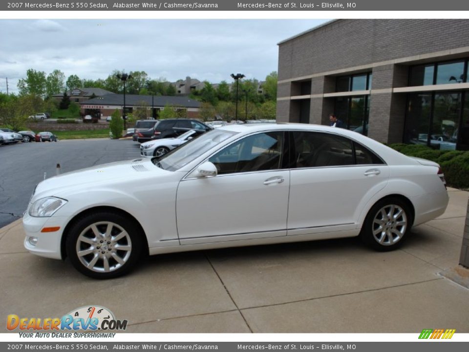2007 Mercedes-Benz S 550 Sedan Alabaster White / Cashmere/Savanna Photo #10