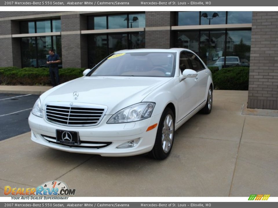 2007 Mercedes-Benz S 550 Sedan Alabaster White / Cashmere/Savanna Photo #11