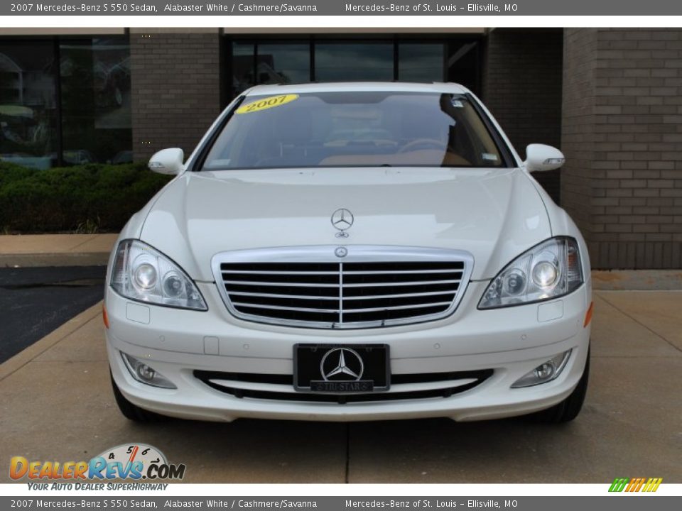 2007 Mercedes-Benz S 550 Sedan Alabaster White / Cashmere/Savanna Photo #12