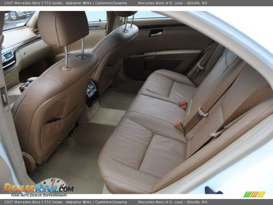 2007 Mercedes-Benz S 550 Sedan Alabaster White / Cashmere/Savanna Photo #13