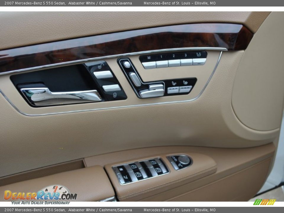 2007 Mercedes-Benz S 550 Sedan Alabaster White / Cashmere/Savanna Photo #14