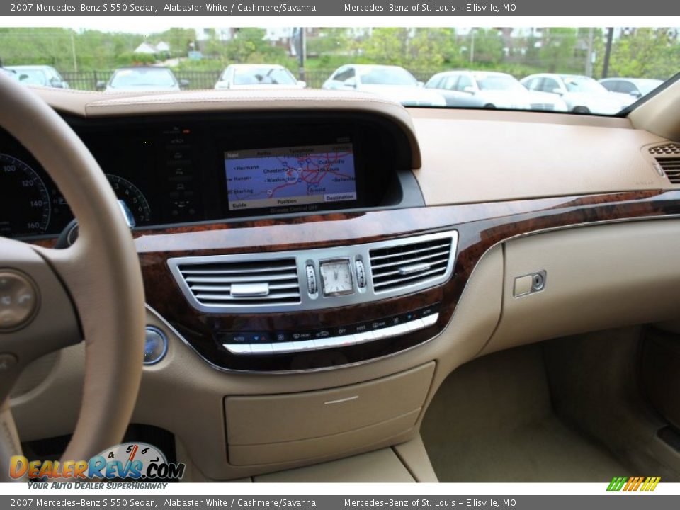 2007 Mercedes-Benz S 550 Sedan Alabaster White / Cashmere/Savanna Photo #17
