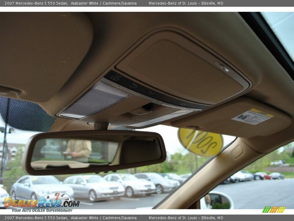 2007 Mercedes-Benz S 550 Sedan Alabaster White / Cashmere/Savanna Photo #18