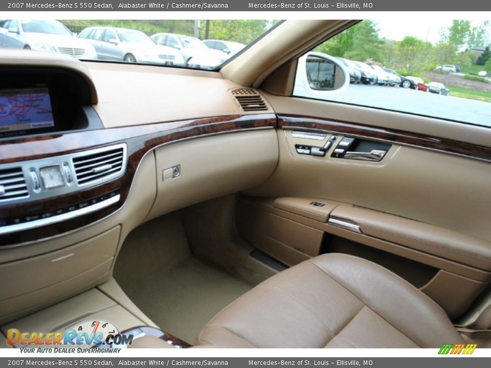 2007 Mercedes-Benz S 550 Sedan Alabaster White / Cashmere/Savanna Photo #19