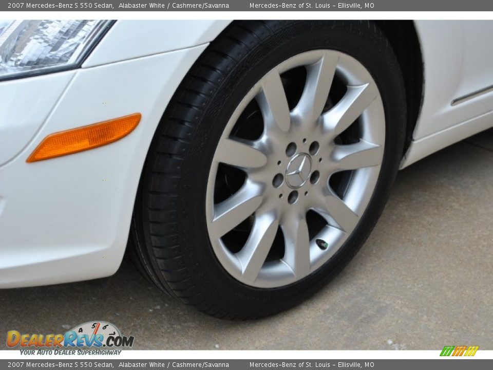 2007 Mercedes-Benz S 550 Sedan Alabaster White / Cashmere/Savanna Photo #21