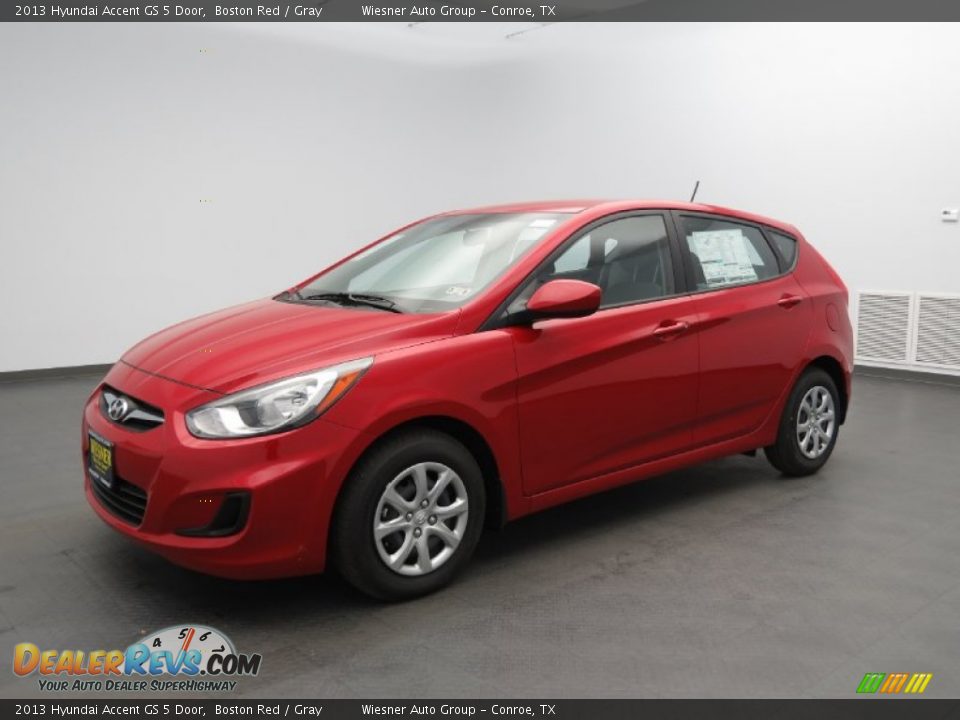 2013 Hyundai Accent GS 5 Door Boston Red / Gray Photo #1