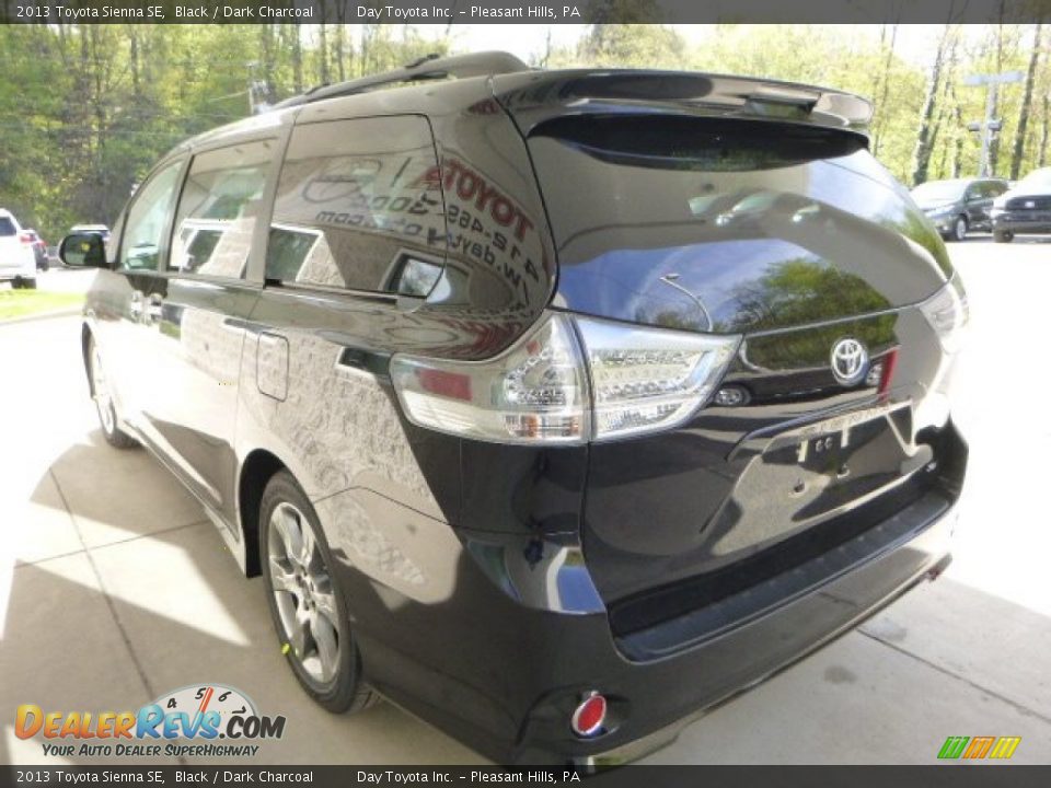 2013 Toyota Sienna SE Black / Dark Charcoal Photo #4