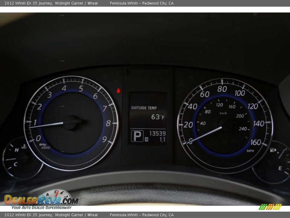 2012 Infiniti EX 35 Journey Midnight Garnet / Wheat Photo #17