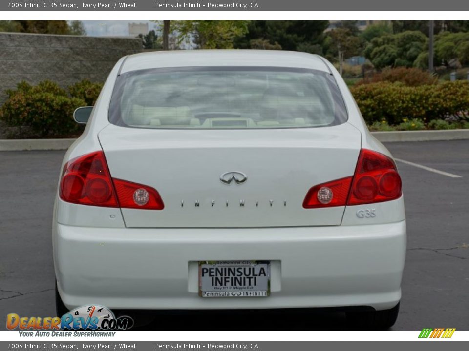 2005 Infiniti G 35 Sedan Ivory Pearl / Wheat Photo #6