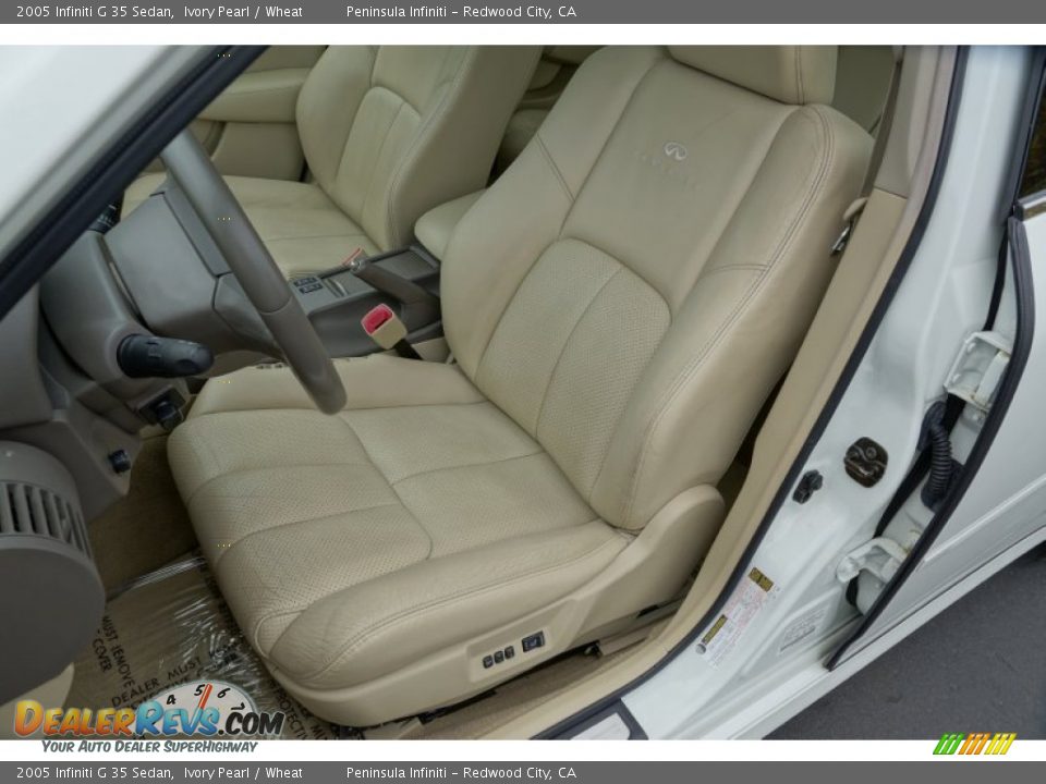 2005 Infiniti G 35 Sedan Ivory Pearl / Wheat Photo #14