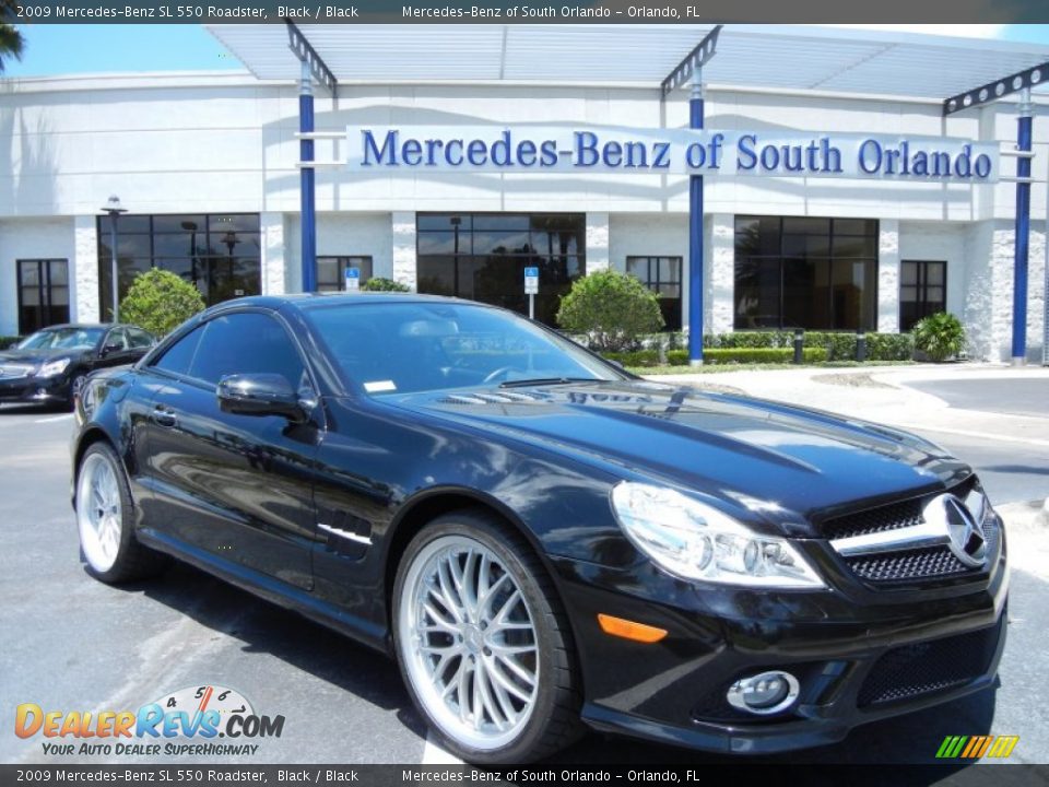 2009 Mercedes-Benz SL 550 Roadster Black / Black Photo #1
