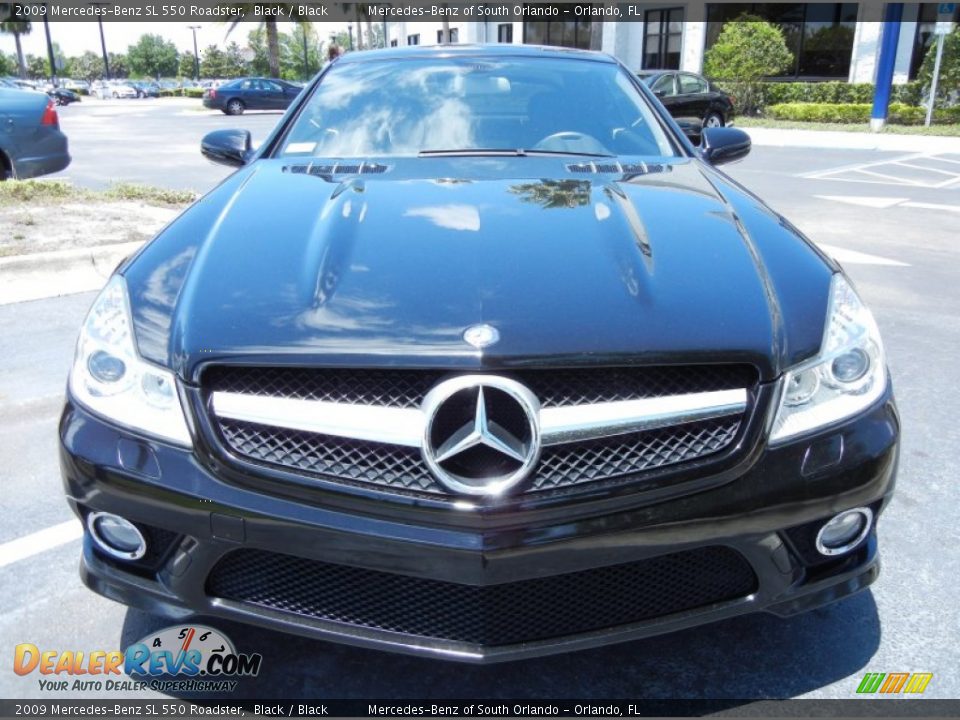 2009 Mercedes-Benz SL 550 Roadster Black / Black Photo #2