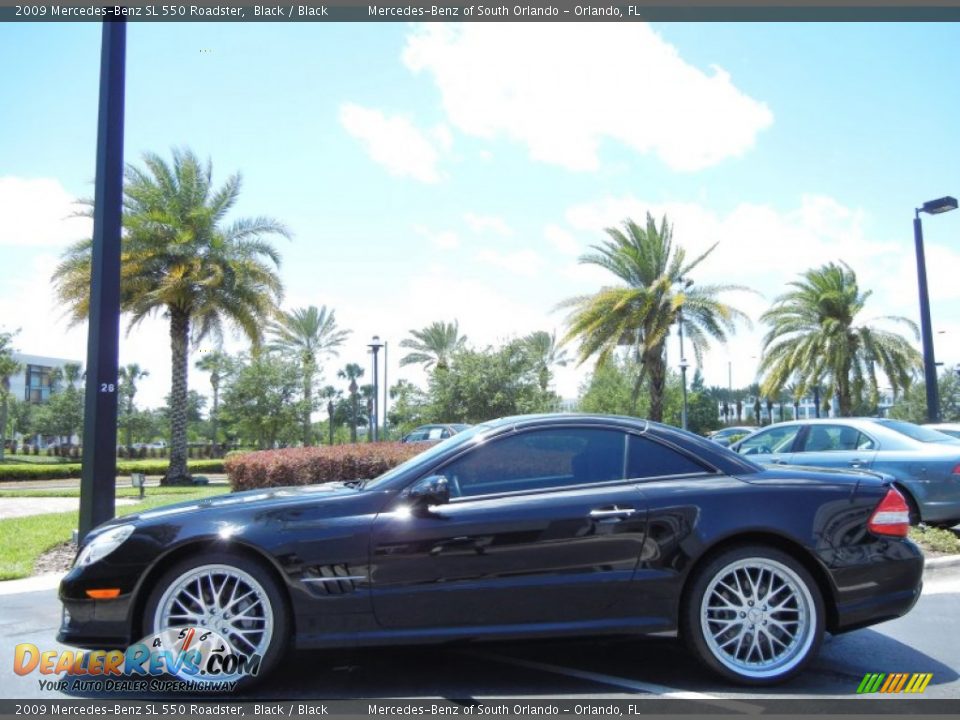 2009 Mercedes-Benz SL 550 Roadster Black / Black Photo #4