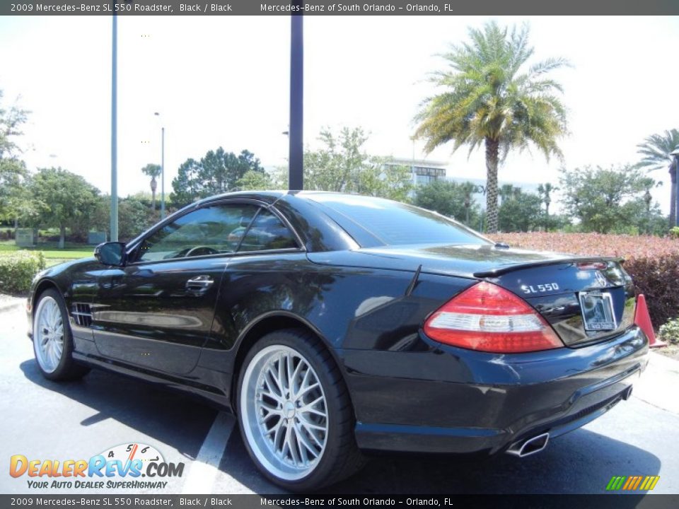 2009 Mercedes-Benz SL 550 Roadster Black / Black Photo #5