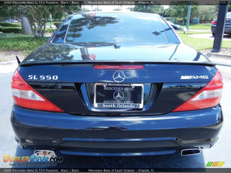 2009 Mercedes-Benz SL 550 Roadster Black / Black Photo #6