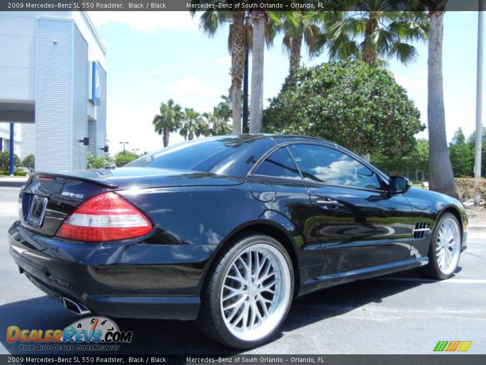 2009 Mercedes-Benz SL 550 Roadster Black / Black Photo #7