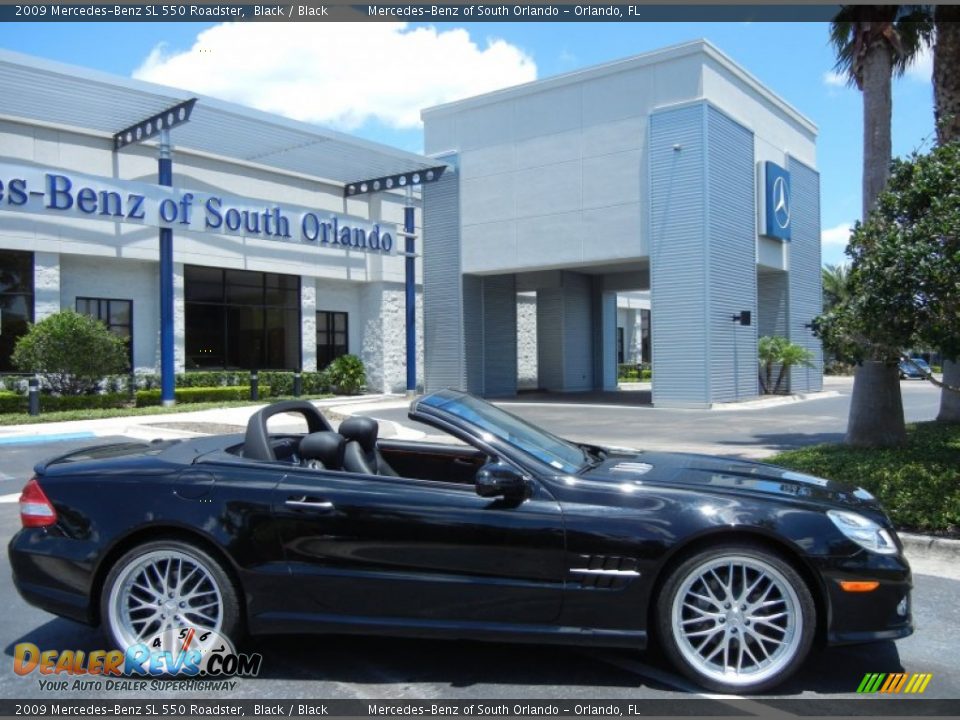 2009 Mercedes-Benz SL 550 Roadster Black / Black Photo #8