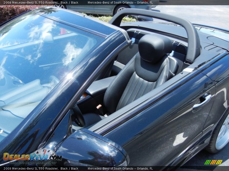 2009 Mercedes-Benz SL 550 Roadster Black / Black Photo #9