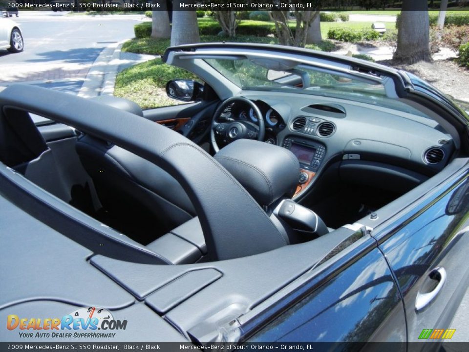 2009 Mercedes-Benz SL 550 Roadster Black / Black Photo #11