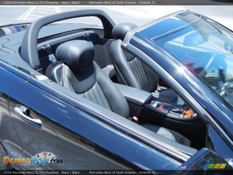 2009 Mercedes-Benz SL 550 Roadster Black / Black Photo #12