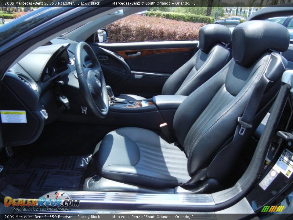 2009 Mercedes-Benz SL 550 Roadster Black / Black Photo #16