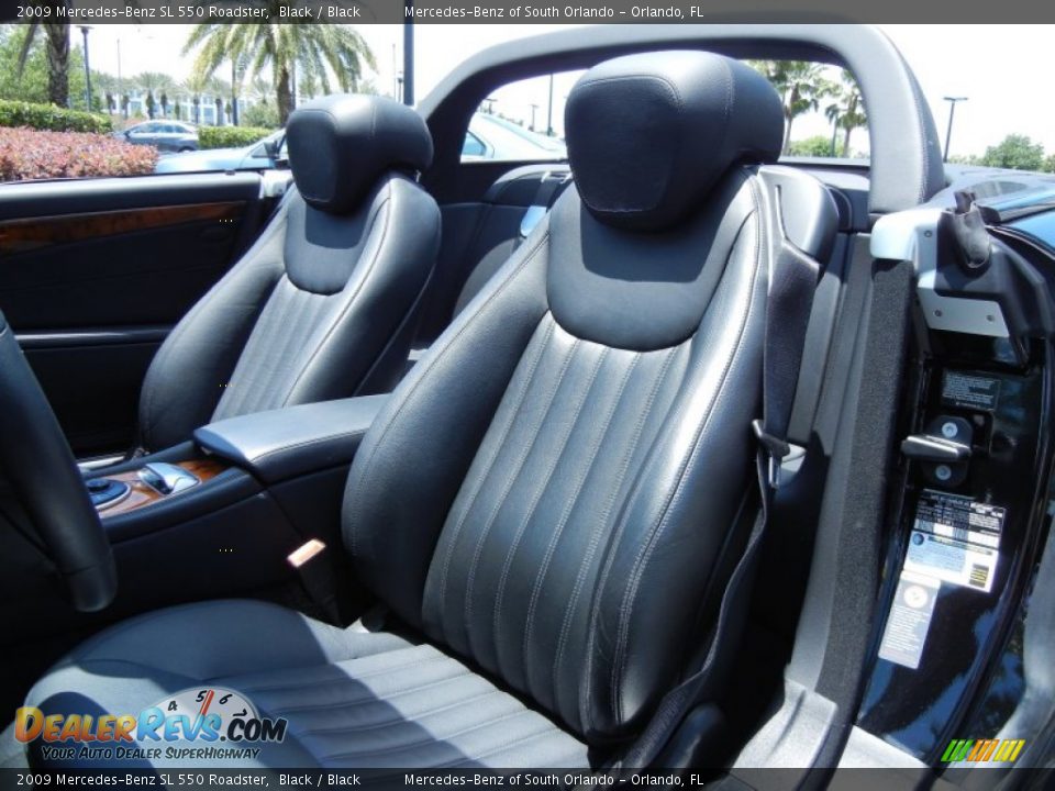 2009 Mercedes-Benz SL 550 Roadster Black / Black Photo #17
