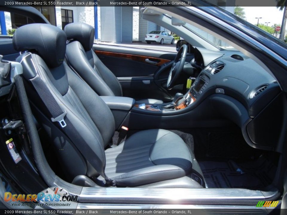 2009 Mercedes-Benz SL 550 Roadster Black / Black Photo #20