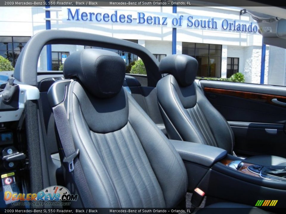 2009 Mercedes-Benz SL 550 Roadster Black / Black Photo #21