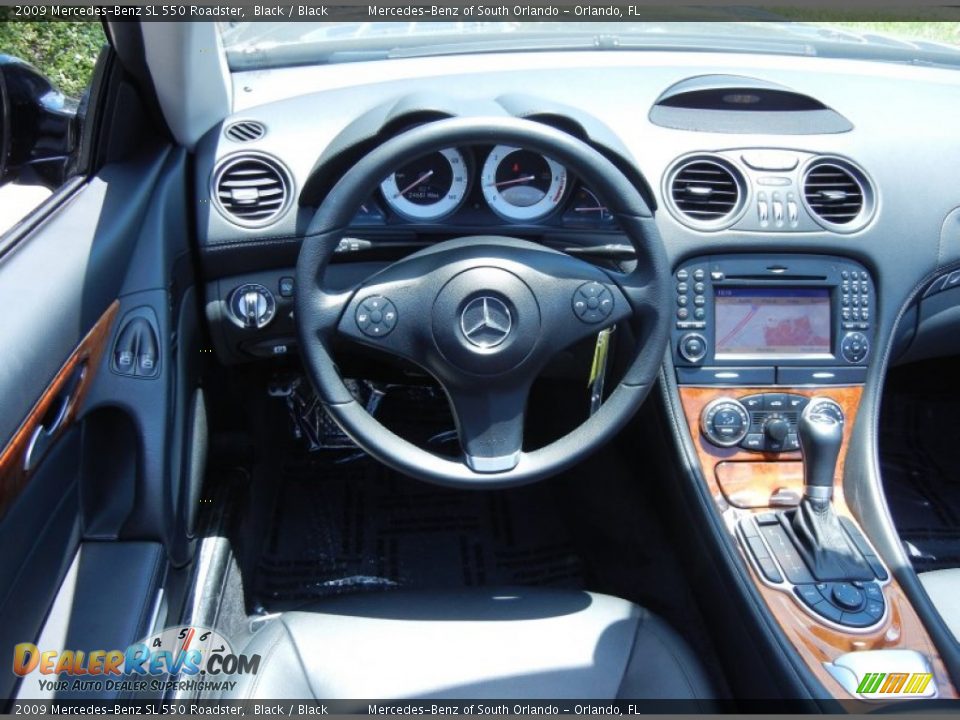 2009 Mercedes-Benz SL 550 Roadster Black / Black Photo #23