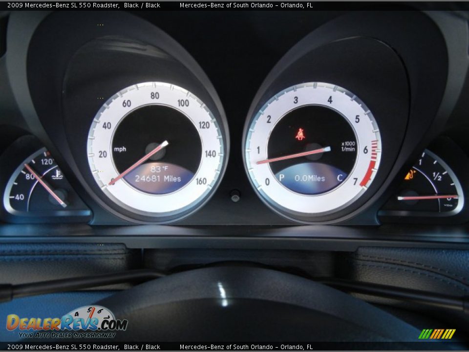 2009 Mercedes-Benz SL 550 Roadster Black / Black Photo #24