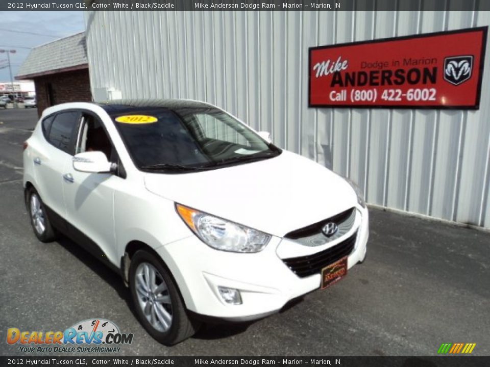 2012 Hyundai Tucson GLS Cotton White / Black/Saddle Photo #1