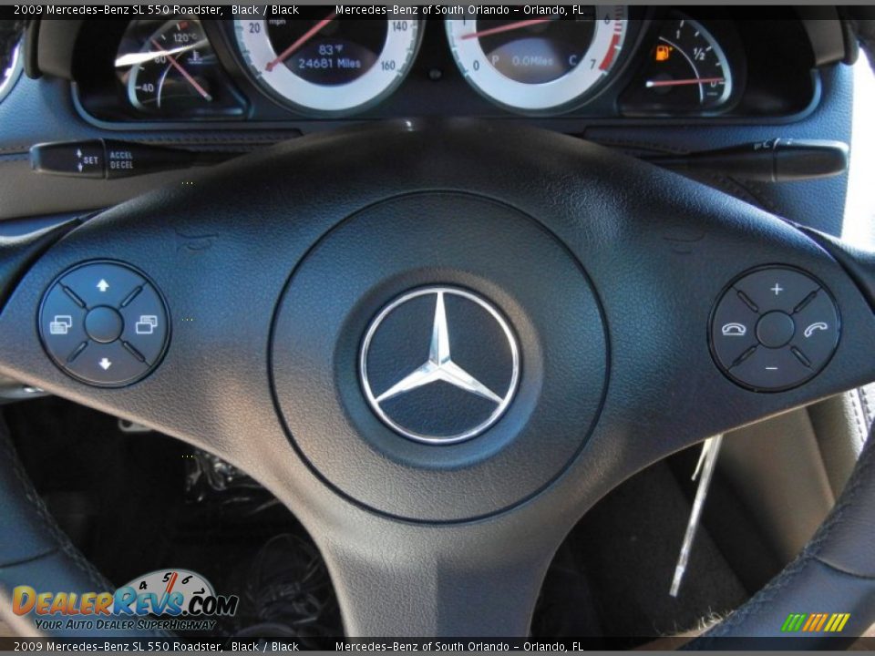 2009 Mercedes-Benz SL 550 Roadster Black / Black Photo #27
