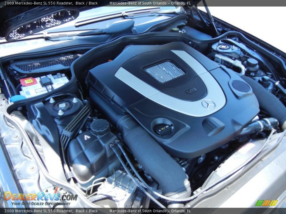 2009 Mercedes-Benz SL 550 Roadster Black / Black Photo #28