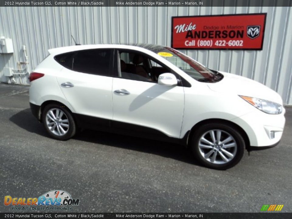 2012 Hyundai Tucson GLS Cotton White / Black/Saddle Photo #2