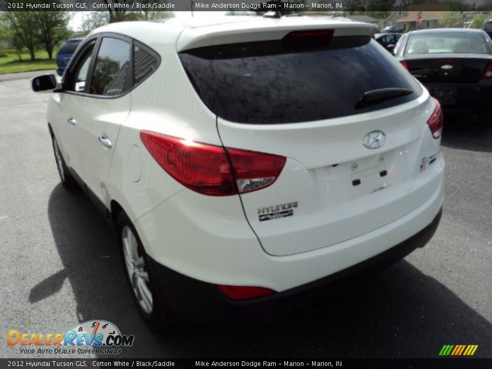 2012 Hyundai Tucson GLS Cotton White / Black/Saddle Photo #3