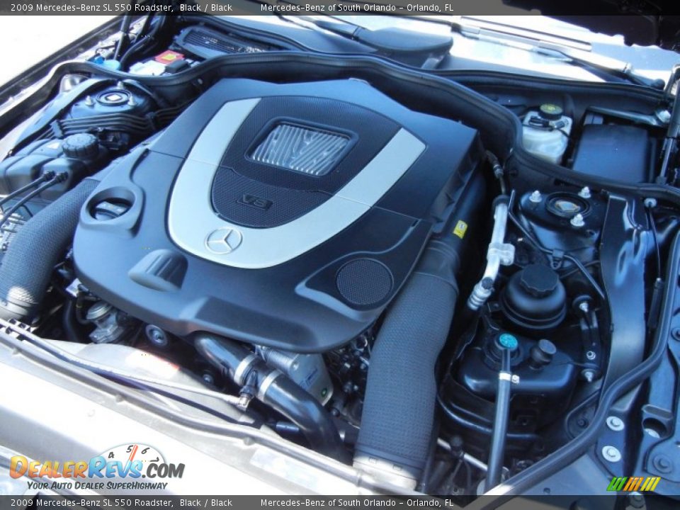 2009 Mercedes-Benz SL 550 Roadster Black / Black Photo #29