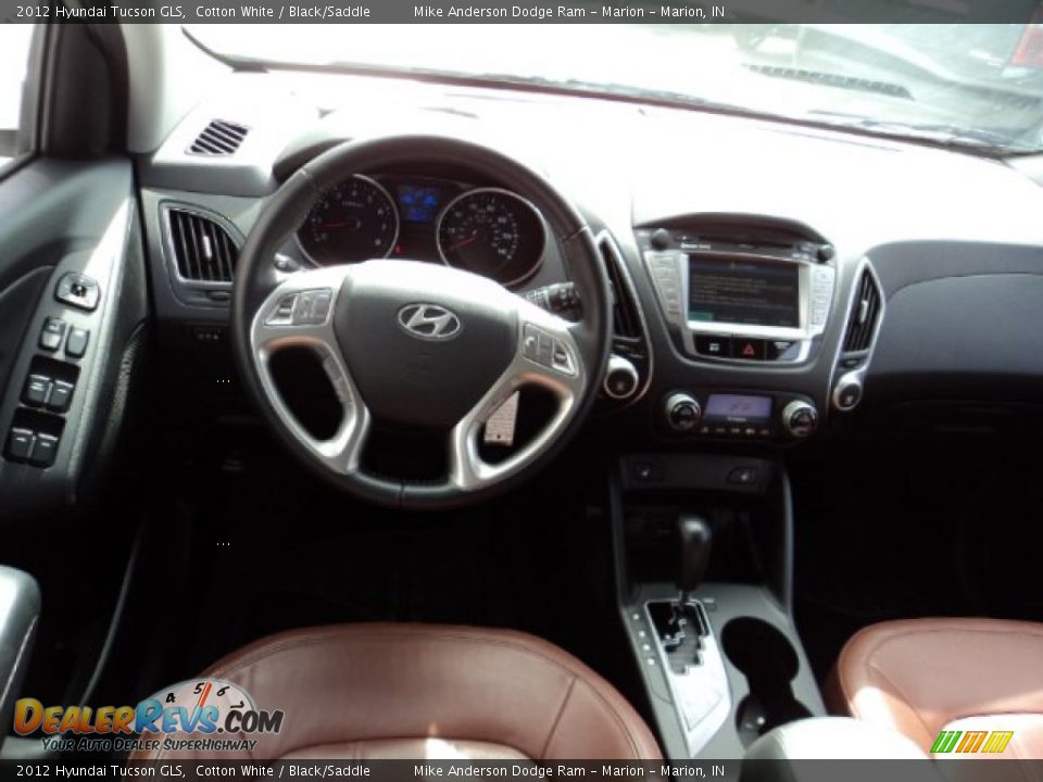 2012 Hyundai Tucson GLS Cotton White / Black/Saddle Photo #4