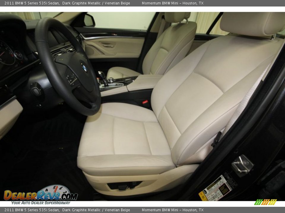 Venetian Beige Interior - 2011 BMW 5 Series 535i Sedan Photo #3