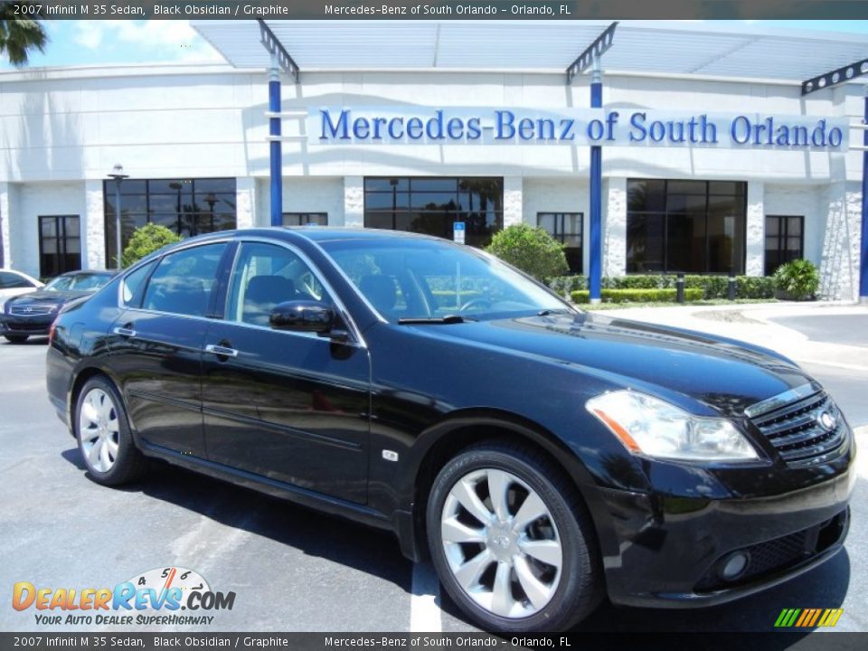 2007 Infiniti M 35 Sedan Black Obsidian / Graphite Photo #1