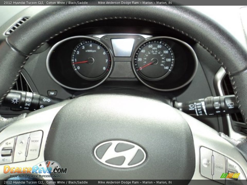 2012 Hyundai Tucson GLS Cotton White / Black/Saddle Photo #7