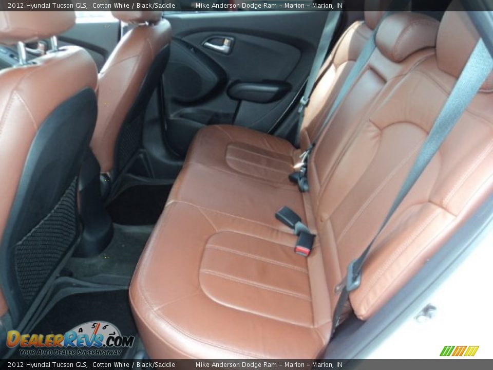 2012 Hyundai Tucson GLS Cotton White / Black/Saddle Photo #8