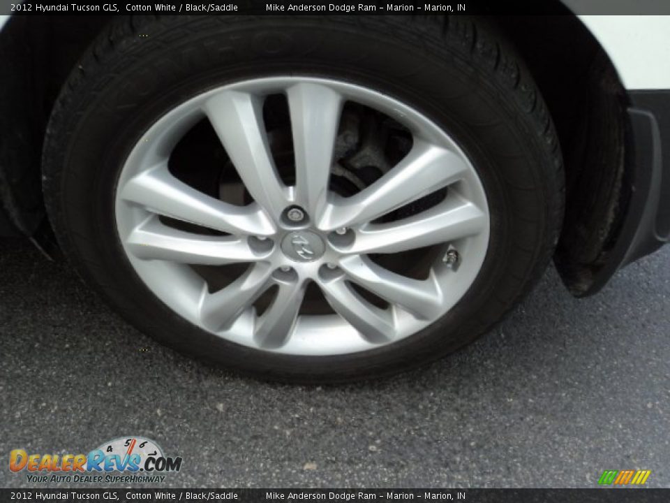 2012 Hyundai Tucson GLS Cotton White / Black/Saddle Photo #10