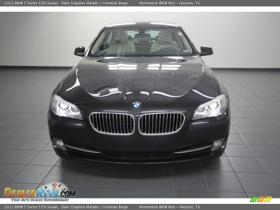 2011 BMW 5 Series 535i Sedan Dark Graphite Metallic / Venetian Beige Photo #6