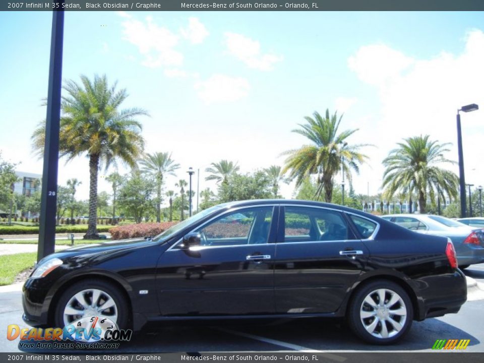 2007 Infiniti M 35 Sedan Black Obsidian / Graphite Photo #4