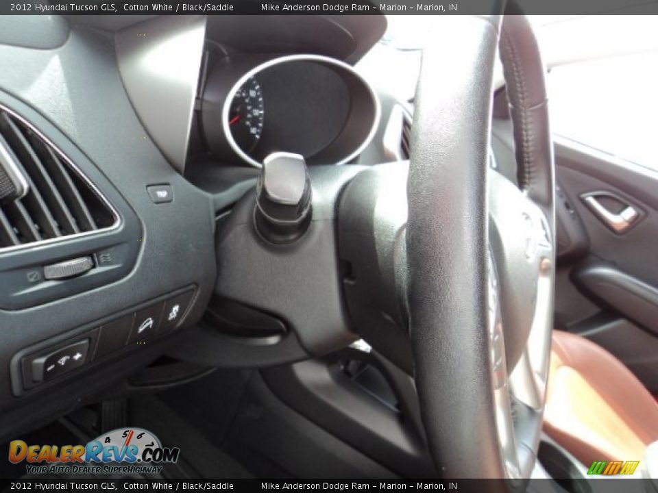 2012 Hyundai Tucson GLS Cotton White / Black/Saddle Photo #12