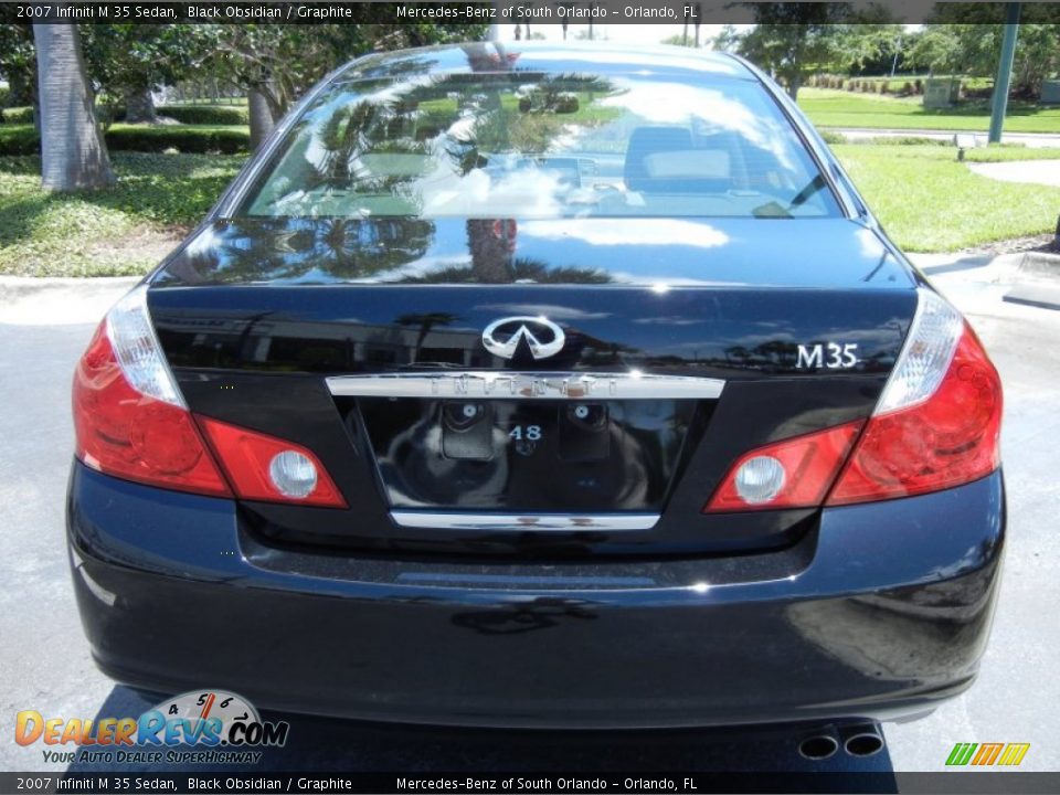 2007 Infiniti M 35 Sedan Black Obsidian / Graphite Photo #6