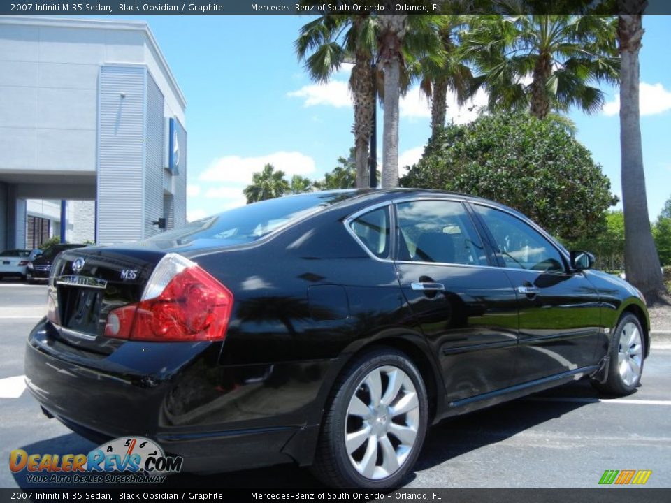 2007 Infiniti M 35 Sedan Black Obsidian / Graphite Photo #7