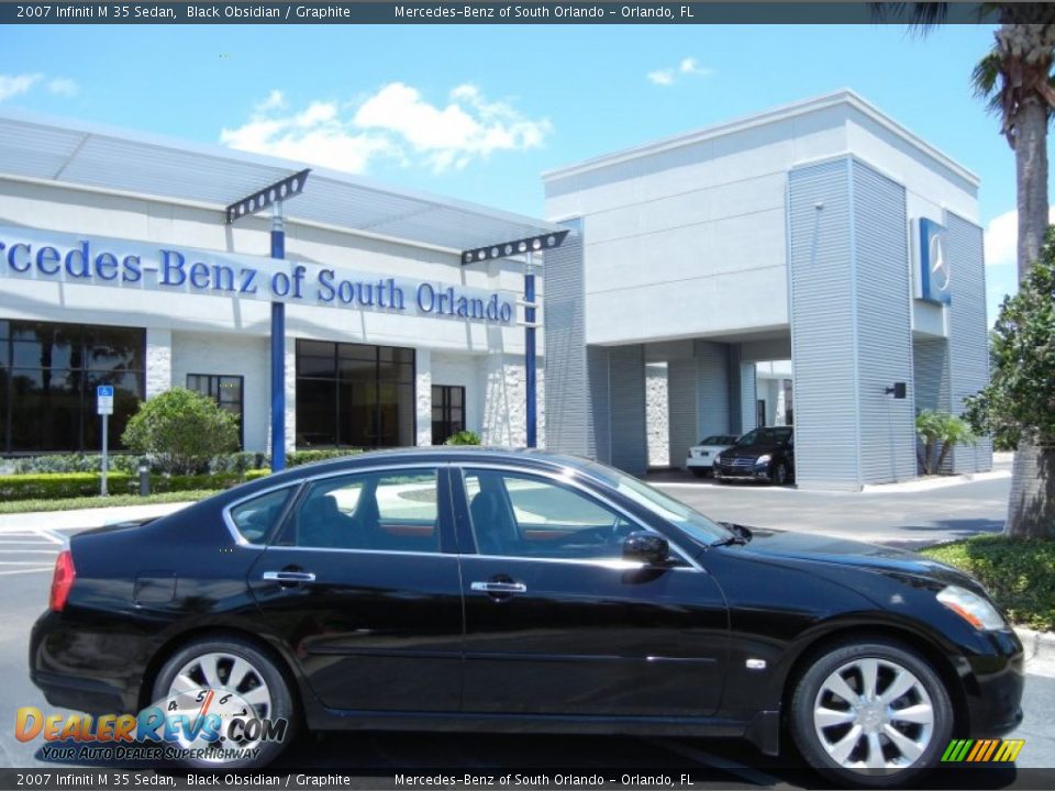 2007 Infiniti M 35 Sedan Black Obsidian / Graphite Photo #8